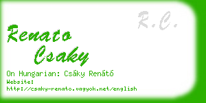 renato csaky business card